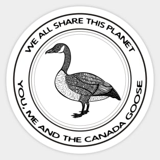 Canada Goose - We All Share This Planet - light colors Sticker